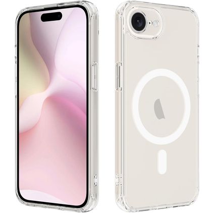 Mobigear Crystal Coque Transparente iPhone 16e MagSafe Coque arrière Rigide - Transparent