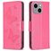 Mobigear Butterfly Housse iPhone 15 Plus Etui Porte-Monnaie - Magenta
