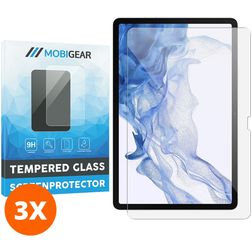 Mobigear Samsung Galaxy Tab S8 Verre trempé Protection d'écran - Compatible Coque (Lot de 3)