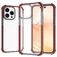 Mobigear Full Bumper Coque iPhone 14 Pro Coque arrière Rigide Anti-Chocs - Transparent / Rouge