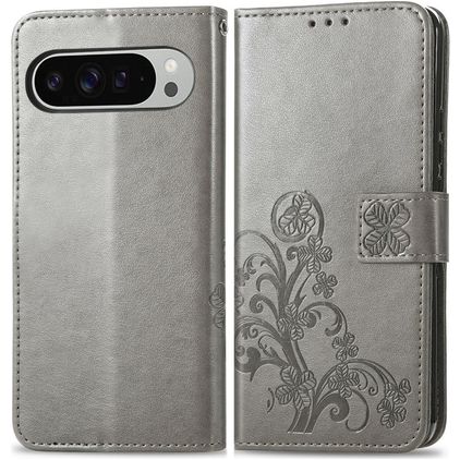 Mobigear Clover Google Pixel 9 Pro XL Étui Portefeuille - Gris