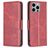 Mobigear Excellent Housse iPhone 15 Pro Max Etui Porte-Monnaie - Rouge