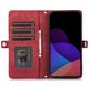 Mobigear Zipper Housse iPhone 14 Etui Porte-Monnaie - Rouge