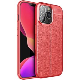 Mobigear Luxury Coque iPhone 13 Pro Max Coque arrière en TPU Souple - Rouge