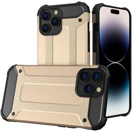 Mobigear Outdoor Coque iPhone 14 Pro Max Coque arrière Rigide Anti-Chocs - Or