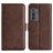Mobigear Slim Magnet Housse Motorola Edge (2022) Etui Porte-Monnaie - Marron