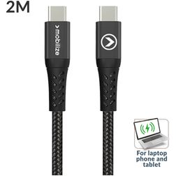 Mobilize Strong Nylon Câble USB-C vers USB-C 2 mètres - Noir