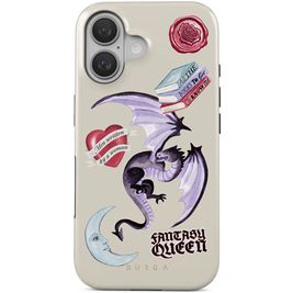 Burga Tough Coque iPhone 16 Coque arrière Rigide Anti-Chocs - Plot Twister