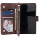 Mobigear Zipper Housse iPhone 12 Pro Etui Porte-Monnaie - Marron