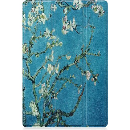 Mobigear Tri-Fold Coque Samsung Galaxy Tab A8 10.5 (2021) Etui - Fleurs d'amande