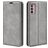 Mobigear Retro Slim Motorola Moto G42 Étui Portefeuille - Gris