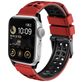 Mobigear Aero Armor Bracelet Silicone Apple Watch Fermeture boucle ardillon - 49/46/45/44 mm - Rouge / Noir