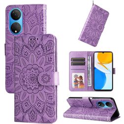 Mobigear Sunflower HONOR X7 Étui Portefeuille - Violet