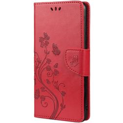 Mobigear Flowers Housse Samsung Galaxy A23 Etui Porte-Monnaie - Rouge