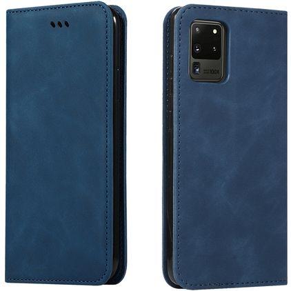 Mobigear Retro Slim Housse Samsung Galaxy S20 Ultra Etui Porte-Monnaie - Bleu