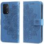 Mobigear Flowers Housse OPPO A74 5G Etui Porte-Monnaie - Bleu