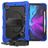 Mobigear SureGrip Xtreme Coque iPad Pro 12.9 Pouces (2020) Coque arrière en Plastique rigide,Silicone + Porte-crayon + Bandoulière + Support Amovible - Noir / Bleu