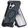 Mobiparts Hardcover Coque iPhone 17 MagSafe Coque arrière Rigide avec Support Amovible - Satin Black