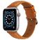 Mobigear Genova Bracelet Cuir Apple Watch Fermeture boucle ardillon - 42/41/40/38 mm - Marron