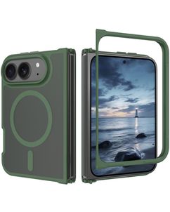 Mobigear Shockproof iPhone Duo MagSafe Plastique rigide Coque arrière - Vert foncé