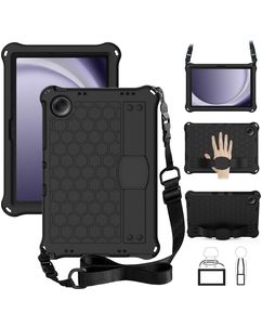 Mobigear HexStrap Coque Samsung Galaxy Tab A11 Plus Coque arrière en EVA + Bandoulière - Noir