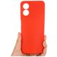 Mobigear Rubber Touch Coque OPPO A17 Coque arrière en Silicone - Rouge