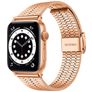 Mobigear Kopenhagen Bracelet Acier Apple Watch Fermeture à pince - 49/46/45/44 mm - Rose doré
