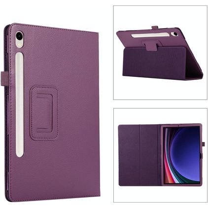 Mobigear Classic Coque Samsung Galaxy Tab S11 Etui + Porte-crayon - Violet