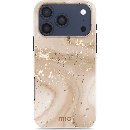 MIO Coque iPhone 18 Pro MagSafe Coque arrière Rigide - Gold Marble