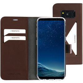 Mobiparts Classic Wallet Housse Samsung Galaxy S8 Etui Porte-Monnaie - Marron