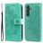 Mobigear Flowers Samsung Galaxy A55 Étui Portefeuille - Vert