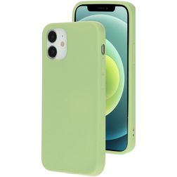 Mobiparts Coque iPhone 12 Mini Coque arrière en Silicone - Pistache Green