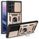 Mobigear Armor Ring Cam Slide Samsung Galaxy S22 Ultra Plastique rigide Coque arrière Antichoc avec bague de maintien - Or