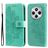 Mobigear Flowers Housse Xiaomi Redmi 14C Etui Porte-Monnaie - Vert