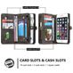 Caseme 008 Housse iPhone 6s Etui avec Coque Détachable Porte-Monnaie - Noir