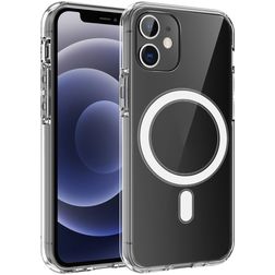 Mobigear Crystal Coque Transparente iPhone 12 MagSafe Coque arrière Rigide - Transparent