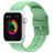 Mobigear Dashed Bracelet Silicone Apple Watch Fermeture boucle ardillon - 42/41/40/38 mm - Vert pastel