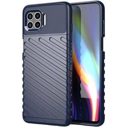Mobigear Groove Motorola Moto G 5G Plus TPU souple Coque arrière - Bleu