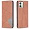 Mobigear Rhombus Slim Housse Motorola Moto G54 Etui - Marron