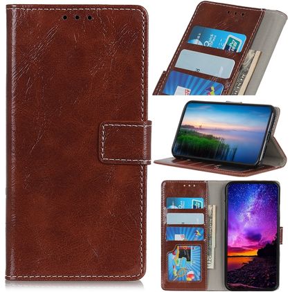 Mobigear Basic Samsung Galaxy A20e Étui Portefeuille - Marron