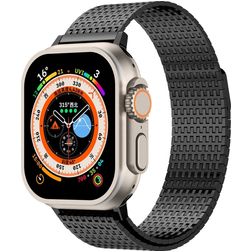 Mobigear Premium Loop Bracelet Milanais Apple Watch Fermeture magnétique - 42/41/40/38 mm - Noir