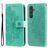 Mobigear Flowers Housse Samsung Galaxy A55 Etui Porte-Monnaie - Vert