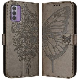 Mobigear Butterfly Housse Nokia G42 Etui Porte-Monnaie - Gris
