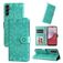 Mobigear Sunflower Housse Samsung Galaxy A14 Etui Porte-Monnaie - Vert