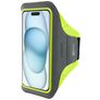 Mobiparts Comfort Fit Brassard Téléphone iPhone 15 Brassard Coque de Sport en Neoprène - Neon Green