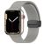 Mobigear Sport Mag Bracelet Silicone Apple Watch Fermeture magnétique - 49/46/45/44 mm - Gris