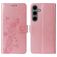 Mobigear Flowers Housse Samsung Galaxy S24 FE Etui Porte-Monnaie - Rose doré