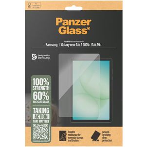 PanzerGlass Ultra-Wide Fit Samsung Galaxy Tab A9 Verre trempé Protection d'écran - Compatible Coque - Ultra-Wide-Fit