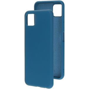 Mobiparts Coque Samsung Galaxy A22 5G Coque arrière en Silicone - Blueberry Blue
