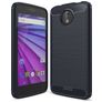 Mobigear Brushed Slim Coque Motorola Moto C Plus Coque arrière en TPU Souple - Bleu Marin